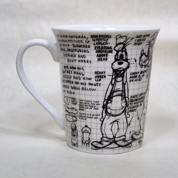 Disney Goofy Mug Character Animation Design Sketchbook Ceramic Coffee 12 oz - Picture 4 of 9